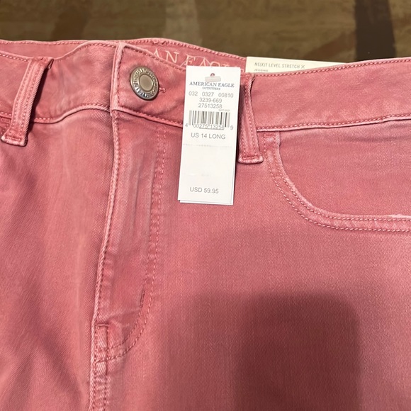 Denim - American Eagles outfitters jeggings; long; mauve